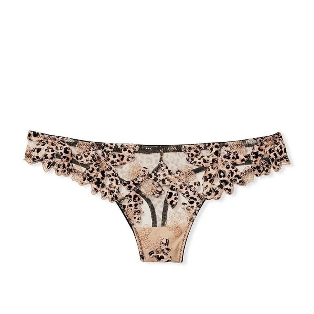 Victoria's Secret Very Sexy Floral Embroidered Thong Panty XL NWT NEW